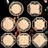 Nuevos Accesorios para Pasteles Estilo Nacional Chinoiserie Recortes de Virutas de Madera Estilo Escandinavo Posavasos de Madera Posavasos de Té para Cocina Base para Tazón DIY