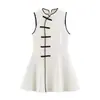 Vestido Feminino Europeu e Americano Transfronteiriço Za Aliexpress Venda Quente Novo Estilo Chinês Moderno e Elegante