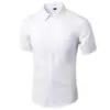 Explosiones de Comercio Exterior Camisa Negra para Hombre de Manga Corta Estilo Coreano Ajustada Casual de Negocios Vestido Pura Profesional Trabajo Hermosa Camisa