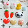 Acessórios de cabelo para bebês material diy acessórios artesanais acessórios de resina cabeça de coelho rabanete panda coração de leitão