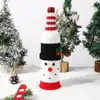 Nuevas fundas navideñas transfronterizas para botellas de vino, suministros para fundas de vino navideñas, decoraciones navideñas de mesa para vino, fundas para botellas de champán