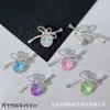 Novo Frasco de Perfume com Recorte de Laço Pingente Redondo de Strass Pingente DIY Pulseira Colar Brincos Acessórios de Liga