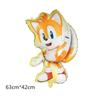 Balão Redondo de Filme de Alumínio Sonic Forma Desenho Animado Brinquedo Balão de Festa Atacado