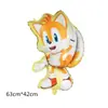 Nuevos Globos de Película de Aluminio de Sonic Juguetes para Niños Globos de Decoración para Fiestas Venta al por Mayor