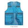 Colete reflexivo de bolso de grade de pesca respirável Roupas de trabalho personalizadas Bem-estar público Camisa de publicidade voluntária Colete de condução