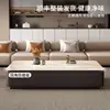 Mesa de centro negra para sala de estar, nuevo modelo 2026, lujo ligero, sensación de alta gama, mesa de centro para apartamento pequeño, rectangular para TV