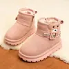 Botas de Neve para Meninas Botas de Algodão para Crianças Sapatos de Algodão para Meninos 2026 Outono Novo Estilo Botas Quentes Versáteis Sapatos Grandes de Algodão com Plus Veludo