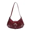 Versión Coreana Bolso de Mano de Nicho de Moda Bolso Dumpling para Mujer Invierno 2025 Nuevo Elegante Bolso de Hombro Cruzado con Remaches