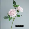 Novo ramo único 3 cabeças hidratante para as mãos rosa senso avançado decoração de casa hotel flor de simulação flor de casamento rosa
