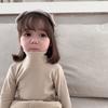 Camiseta básica para niña 2020 nueva camiseta de manga larga unisex para niños, hombres y mujeres, invierno, cuello alto, ropa de otoño, top cálido, moda