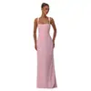 Vestido de Tubo Color Sólido con Lentejuelas Personalizado para Mujer 2027 Primavera Nuevo Estilo Sin Mangas Moderno con Tirantes Cintura Ajustable Vestido Largo con Abertura