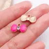 Lazo Rosa con Goteo de Aceite Colgante de Cinta Pulsera DIY Creativa Collar Accesorio para Llaves