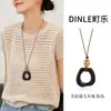 Nuevo collar largo irregular de estilo retro chino con un toque de lujo ligero de alta gama, diseño de nicho, accesorio estilo 'old money' para mujer