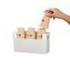Caixa de Armazenamento de Parede para Cozinha, Suporte de Armazenamento sem Furo para Porta de Armário, Gancho para Filme Plástico e Porta-Sacos Plásticos