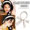 Lenço de Seda Retro Francês Ponto de Onda Faixa de Cabelo Fita 2025 Nova Faixa de Cabelo Superior Craniana de Verão Estilo Hong Kong Faixa de Cabelo Feminina