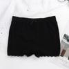 Calças de segurança de torção de estilo fresco pequeno sem costura anti-luz Verão da menina Base de renda Shorts triangulares de quatro cantos