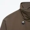 AliExpress Internacional Nova Roupa Feminina Primavera 2026 Cor Sólida Casual Gola Alta Curta Dupla-Face Corta-Vento 8073072