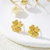 Colar de Quatro Folhas de Luxo Leve de Alta Qualidade 2026 Novo Estilo Tendência Celebridade da Internet Fashion Temperamento Aço Titânio Não Desbota Corrente da Clavícula