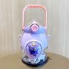 Boneca Cápsula Espacial Copo Plástico Copo Barriga Grande Grande Capacidade Estudante Copo com Canudo Meninos e Meninas Desenho Animado Crianças Copo de Água