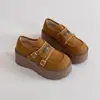 Zapatos Planos de Felpa Estilo Retro con Suela Gruesa y Punta Redonda de Boca Profunda para Mujer 2025 Otoño Nuevos Mocasines Versátiles con Diseño de Suela Gruesa