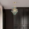 Lustre de Mesa Estilo Francês, Luminária de Cristal para Quarto, Luxo Leve Novo Modelo 2026, Luminária Pendente para Entrada do Quarto Principal