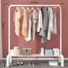 Secador de ropa simple, secador de ropa plegable de un solo poste para interiores, estante de almacenamiento para dormitorio y hogar, perchero