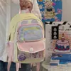 Mochilas de Alto Valor Estético para Meninas do Ensino Fundamental (3º ao 6º ano), Mochilas Coloridas Fofas para Meninas, Mochilas de Viagem, Bolsas Ita