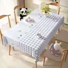 Toalha de Mesa Cartoon Estilo Pastoral Impermeável e à Prova de Óleo Toalha de Mesa Sem Lavagem PVC Espessado Resistente a Arranhões e ao Calor Toalha de Mesa Protetora para Mesa de Centro