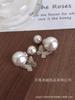 2024 Nuevas Explosiones Dos Elegantes Aretes de Perlas de Mariposa Moda Dulce Diseño Nicho Aretes Blanco