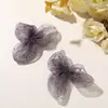 Dark-style organza rhinestone three-petal flower DIY hair clip, hair tie, headwear, shoe, hat, bag, clothing, and doll accessories