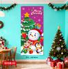 2025 Novo Boneco de Neve Papai Noel Vermelho Fundo Decorativo Shopping Center Supermercado Decoração de Cena de Natal Banner de Tecido Pendurado