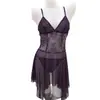 Camisón sexy transparente, seductor, sin espalda, talla grande, ropa de dormir calada, conjunto de ropa de estar para mujer, venta al por mayor del fabricante, 8012