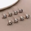 Pendientes de Acero Inoxidable Chapados en Oro con Forma de Taza de Coche y Pedrería Colgante, Accesorios para Pendientes Hechos a Mano DIY