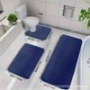 Explosiones Transfronterizas TEMU Juego de Baño Acolchado de Tres Piezas Alfombra Antideslizante Absorbente de Agua para Inodoro Alfombra de Coral