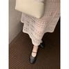 Versión de Piel de Oveja Súper Suave ~ Mismo Estilo que Grape Ma, Zapatos Planos de Ballet de Cuero Genuino, Superficie Suave, Zapatos Mary Jane Planos Versátiles de Correa Única