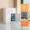 Armário de aço com porta de vidro, armário de arquivo de metal trancável para escritório, armário de armazenamento multicamadas ajustável para documentos