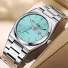 Reloj de pulsera de cuarzo para hombre de marca suiza, clásico, ultradelgado, de aleación, con pantalla luminosa, calendario, correa redonda de acero, reloj de dropshipping transfronterizo
