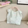 63285 Ins Estilo Chica Suave Bolso de Lona de Lunares Ligero Gran Capacidad Bolso Tote Bolso de Mano para Viajes Diarios a la Clase