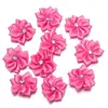 Acessórios de Cabelo 3D de Flor em Poliéster com Nove Pontas e Pedrarias para DIY Infantil, Roupas de Boneca, Sapatos, Chapéus, Bolsas, Broches e Acessórios