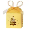 Caja de Dulces para Boda Navideña Árbol de Navidad Verde Cortado a Láser Caja de Dulces Bendición Festiva Caja de Embalaje de Papel
