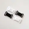 Fornecimento Pronto de Fivela de Ajuste para Gravata Borboleta 12mm Preto e Branco Pom Plástico Fivela de Sutiã Acessórios de Fivela para Lingerie Fabricante