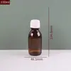 Frasco de Espinheiro Marítimo Medicinal à Prova de Luz de 100ml Frasco para Xarope Frasco Tubo Selado Frasco Marrom para Líquido Oral Frasco Marrom para Enzimas