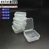 Caixa Plástica Transparente Vazia Kh741 Pp Zihexi para Embalagem de Acessórios de Pesca e Anzóis Caixa de Armazenamento Quadrada Pequena de Plástico