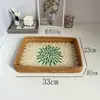 Bandeja de cáscara de ratán vietnamita, bandeja rectangular para frutas, cesta de ratán, cesta tejida para el desayuno, cesta de pan estilo japonés, cesta de bocadillos