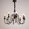 Candelabro de Cobre para Sala de Estar Americano Moderno Simple Francés Retro Luz de Cristal Lámparas de Lujo para Dormitorio Restaurante Lámparas Estilo Nanyang