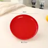 Bandeja Redonda Creativa Engrosada, Bandeja de Almacenamiento para Juego de Té, Bandeja de Frutas, Bandeja para Tazas de Agua, Bandeja de Servir, Bandeja Doméstica para Pan