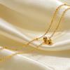 Nuevo tobillera de acero de titanio con campana para mujer de alta gama, sentido de nicho, temperamento, personalidad, joyería simple antigua, no se decolora, venta al por mayor