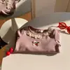 Camiseta de canalé para bebé de manga larga 2026 otoño nuevo estilo top de otoño para bebés niñas, elegante camiseta base con estampado de cerezas