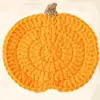 Nuevos posavasos de calabaza y fantasma de ganchillo hechos a mano de moda de Halloween Amazon, mantel de dibujos animados divertidos aislante
