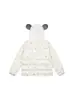 Chaqueta de Algodón con Capucha y Estampado de Huellas de Perro por Todas Partes con Orejas de Perro para Mujer, Abrigo de Algodón Grueso Cálido de Estilo Coreano Holgado para Invierno